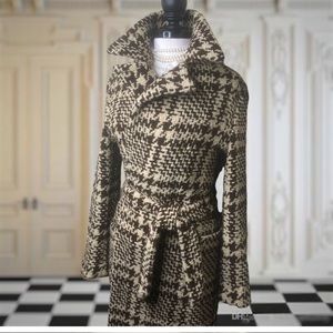Vtg Ralph Lauren Fall '01 Runway Collection
Alpaca Houndstooth Wrap Trench Coat